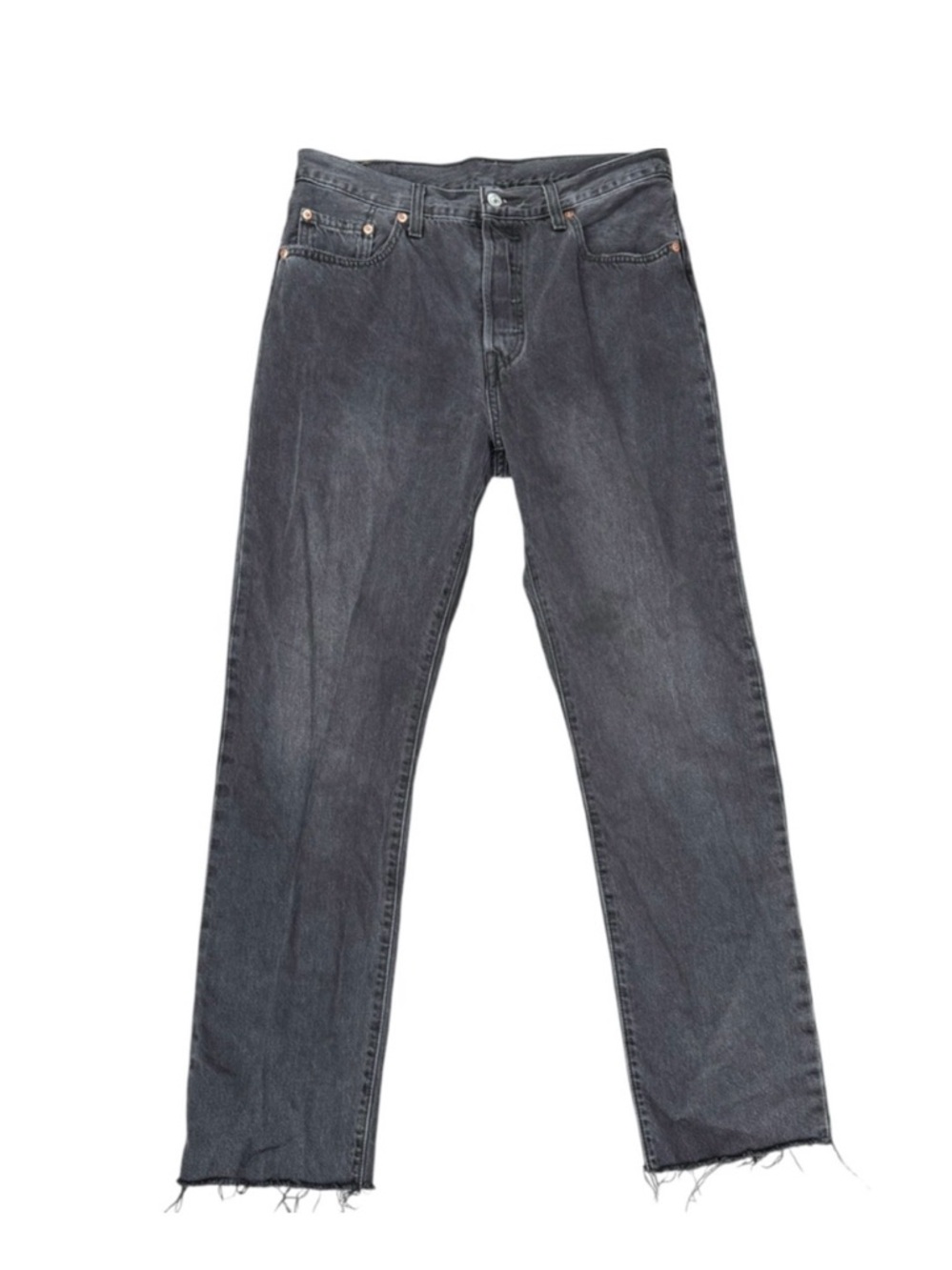Levi's Straight-Leg Jeans in Washed Charcoal Black